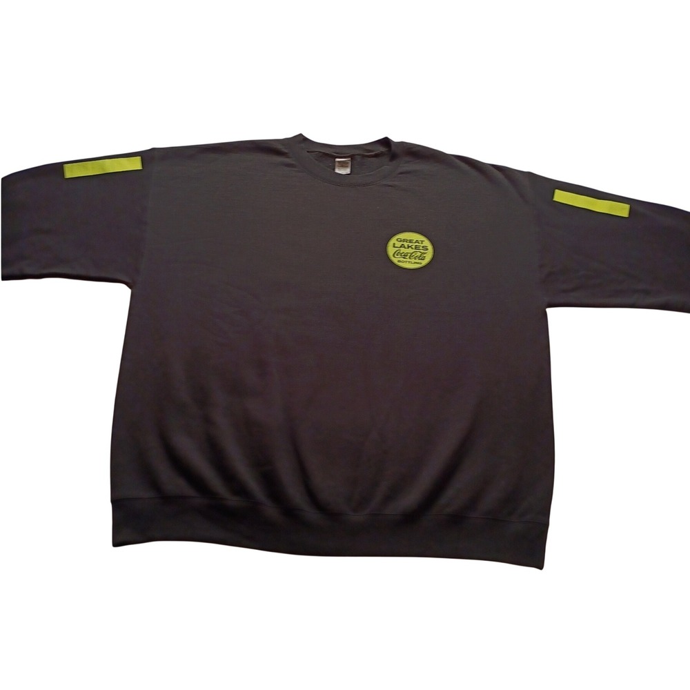 Gildan Sweatshirt Heavy Blend Great Lakes Coca-Cola XL Men's Black Crewneck
